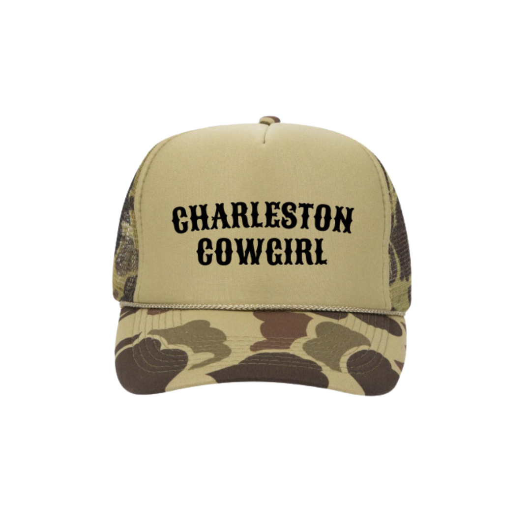 Charleston Cowgirl Trucker Hat - Camo