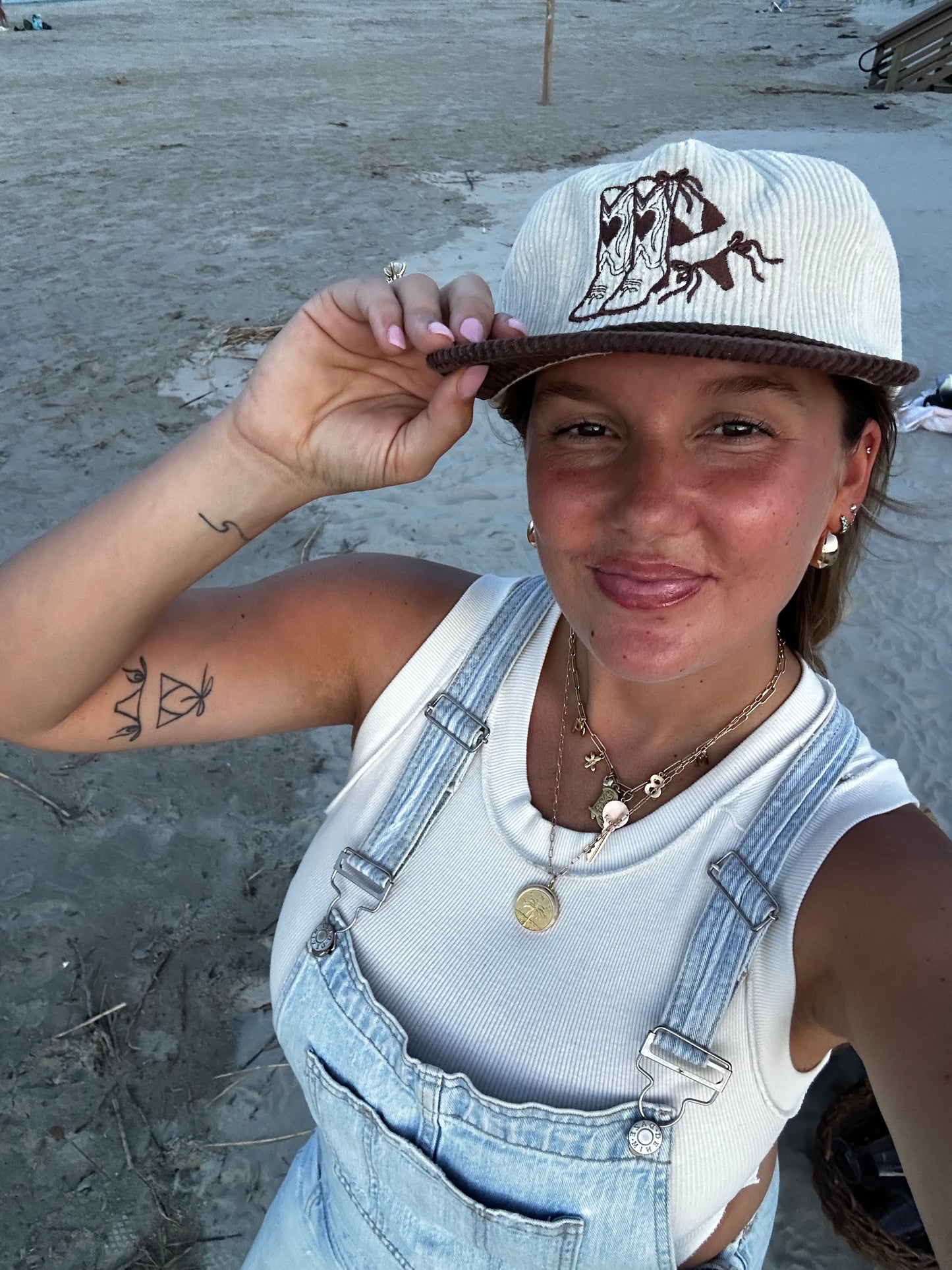 Boots & Bikinis Hat - Floppy Chocolate